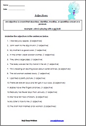 Adjective Worksheets-StudyChamps