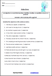 Adjective Worksheets