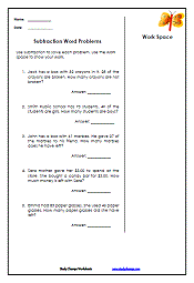 Advanced Subtraction Worksheets