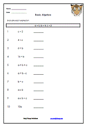facing math lesson 11 writing and evaluating expressions worksheets