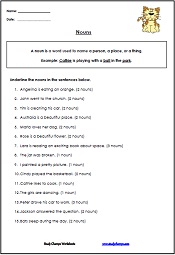 Noun Worksheets