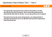 Opportunity Class Practice Test 